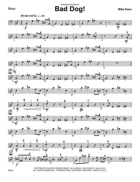 Bad Dog Bass Sheet Music