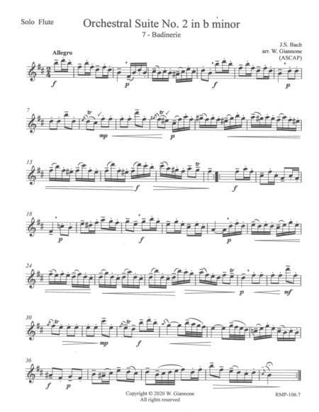 Free Sheet Music Badinerie From Bach Orchestral Suite No 2 In B Minor