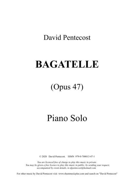 Bagatelle Opus 47 Sheet Music