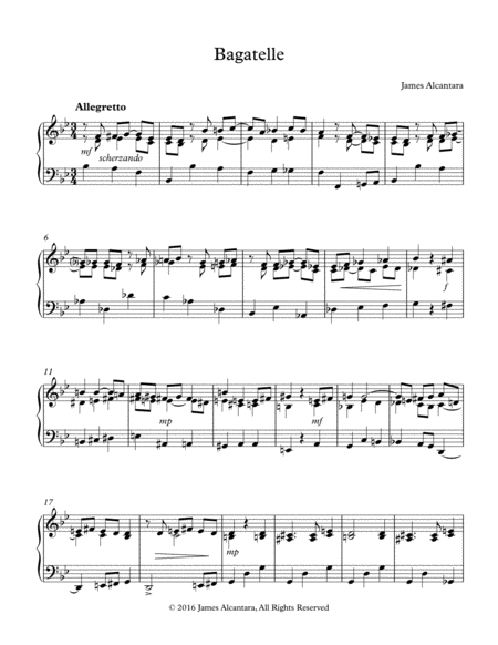 Bagatelle Sheet Music