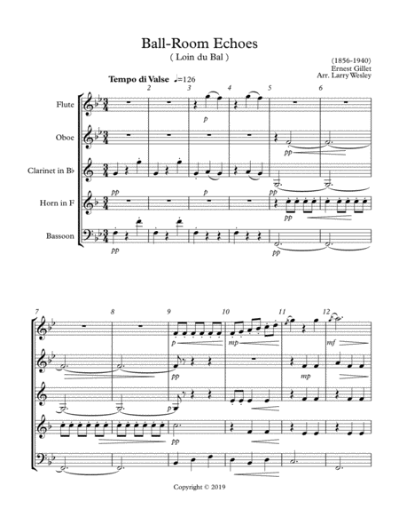 Ball Room Echoes Sheet Music