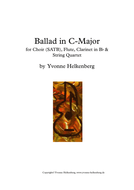 Free Sheet Music Ballad In C Major For Choir Flute Clarinet And Strings