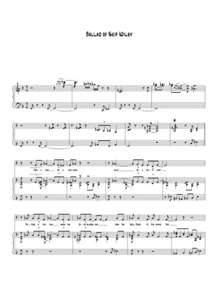 Free Sheet Music Ballad Of Skip Wiley