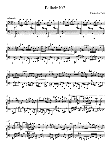 Ballade 2 Sheet Music