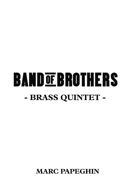 Band Of Brothers Brass Quintet Sheet Music