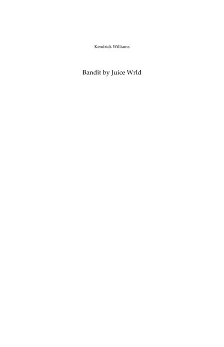 Bandit By Juice Wrld With Youngboy Never Broke Again Sheet Music