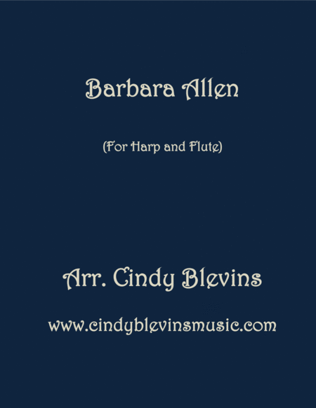 Free Sheet Music Barbara Allen Arranged For Harp And Flute