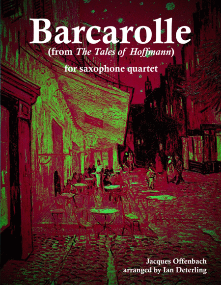 Free Sheet Music Barcarolle For Saxophone Quartet