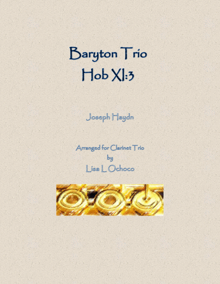 Free Sheet Music Baryton Trio Hob Xi 3 For Clarinet Trio