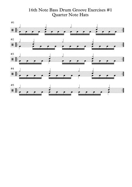 Bass Drum Development Exercises 1 Sheet Music