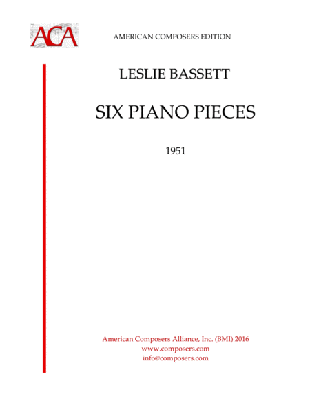 Free Sheet Music Bassett Six Piano Pieces