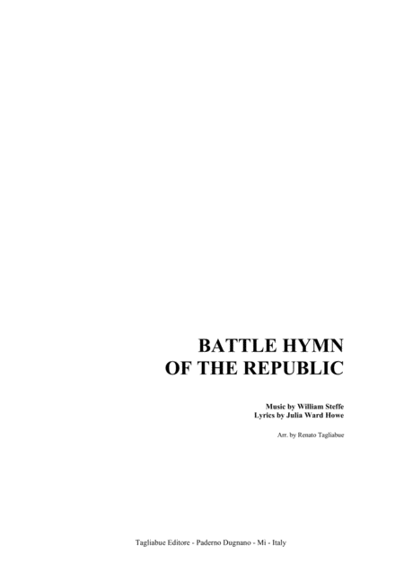 Battle Hymn Of The Republic For Satb Choir Sheet Music