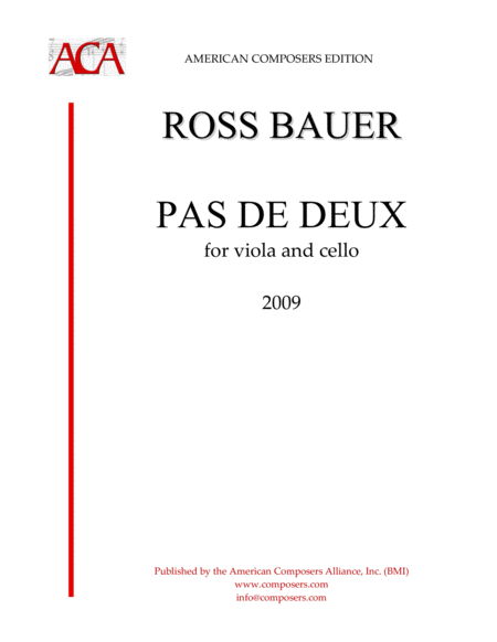 Bauer Pas De Deux Sheet Music