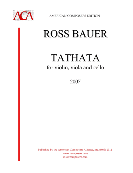 Bauer Tathata Sheet Music