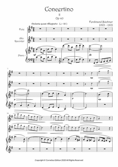 Bchner Concertino Sheet Music