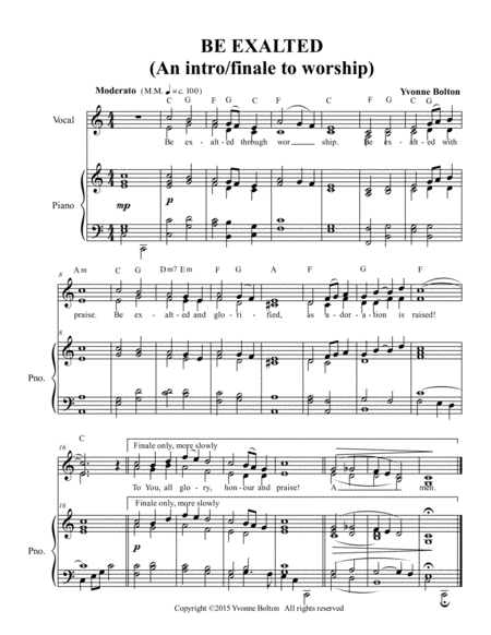 Be Exalted Sheet Music