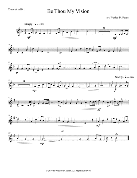 Be Thou My Vision Brass Sextet Sheet Music