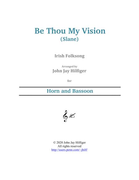 Be Thou My Vision For Horn And Bassoon Sheet Music