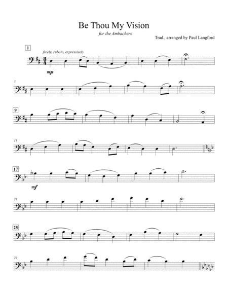 Free Sheet Music Be Thou My Vision Piano Cello Duet