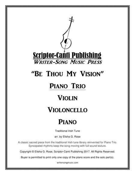 Be Thou My Vision Piano Trio Sheet Music