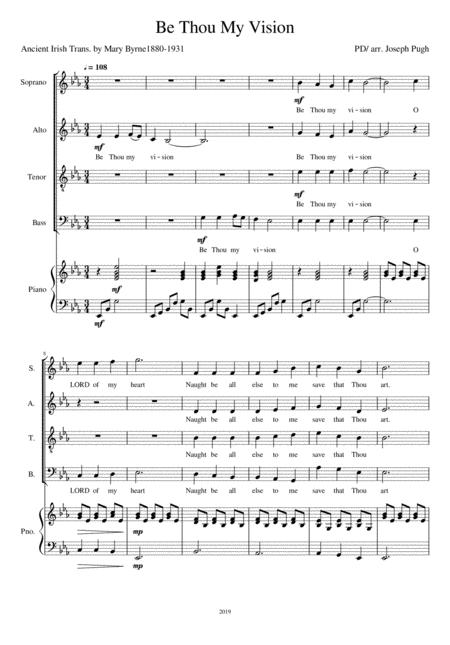 Be Thou My Vision Satb Piano Acc Sheet Music