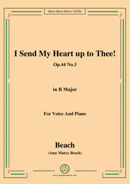 Free Sheet Music Beach I Send My Heart Up To Thee Op 44 No 3 In B Major For Voice And Piano