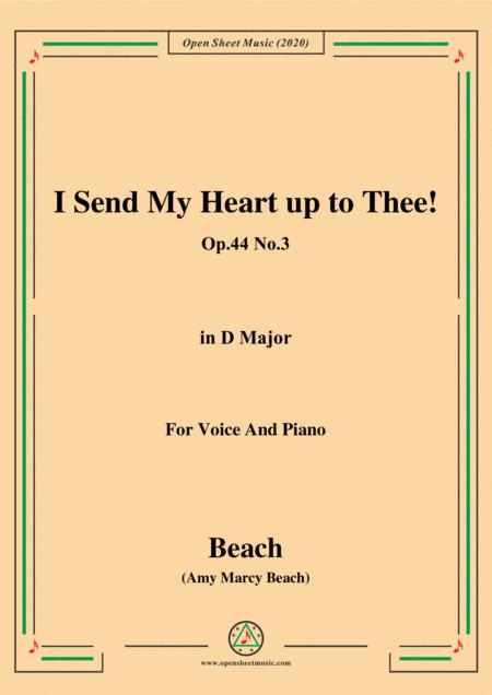 Free Sheet Music Beach I Send My Heart Up To Thee Op 44 No 3 In D Major For Voice And Piano