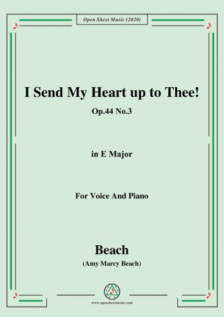 Free Sheet Music Beach I Send My Heart Up To Thee Op 44 No 3 In E Major For Voice And Piano