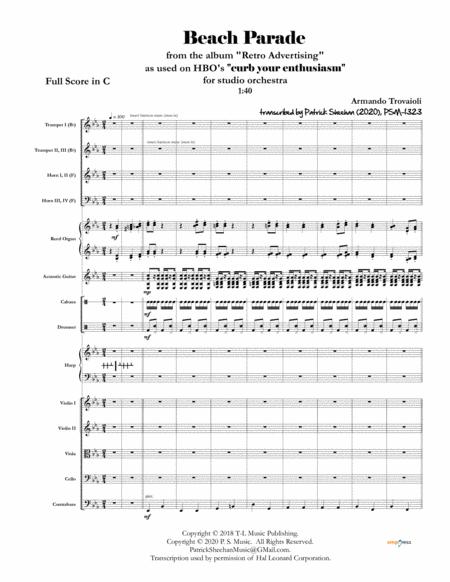 Beach Parade From Curb Your Enthusiasm Full Score Set Of Parts Sheet Music