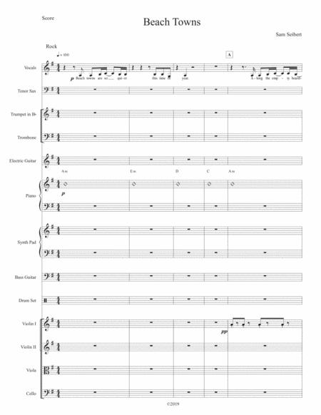 Free Sheet Music Beach Towns