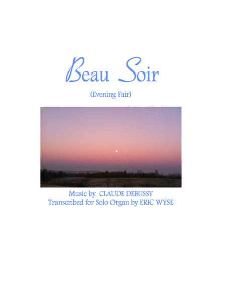 Free Sheet Music Beau Soir