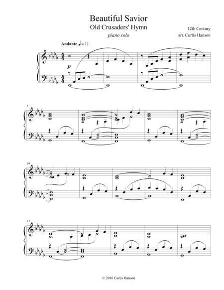 Beautiful Savior Piano Sheet Music