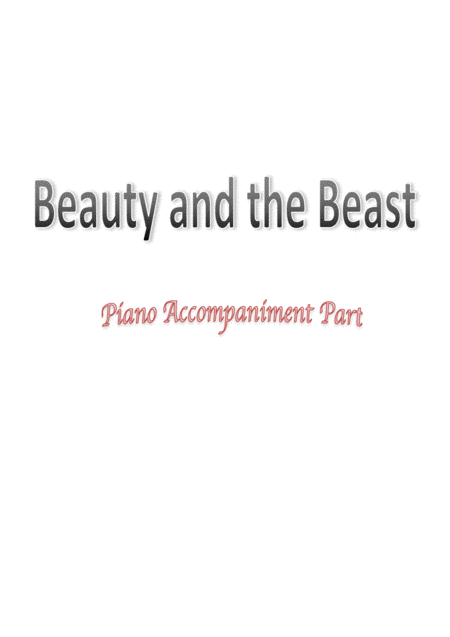 Beauty And The Beast Alto Saxophone Cello And Piano Accompaniment 2017 Fantastic Version Sheet Music