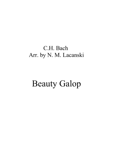 Beauty Galop Sheet Music