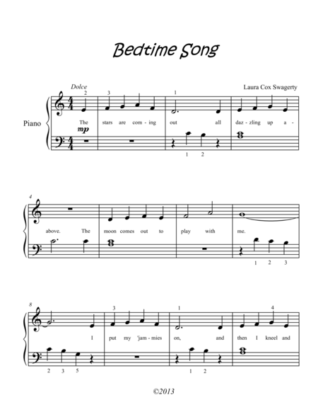 Bedtime Song Sheet Music