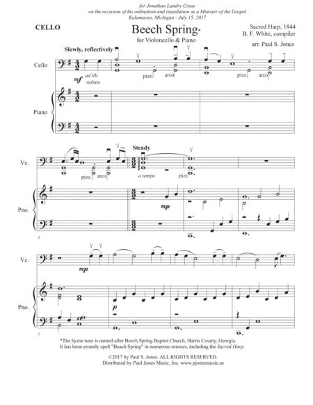 Beech Spring Cello Piano Sheet Music