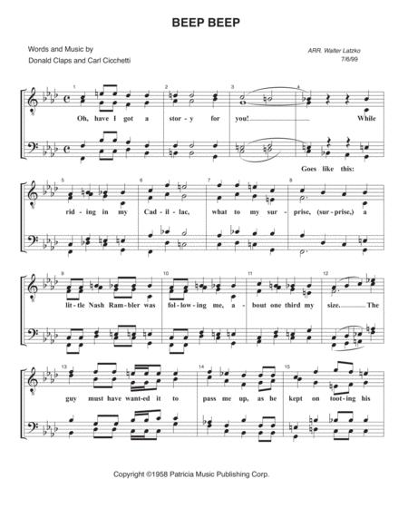 Beep Beep Sheet Music