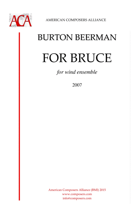 Free Sheet Music Beerman For Bruce