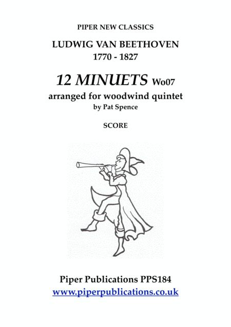 Free Sheet Music Beethoven 12 Minuets For Woodwind Quintet Wo07