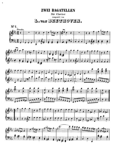 Beethoven Bagatelle In C Minor Woo 52 Complete Version Sheet Music