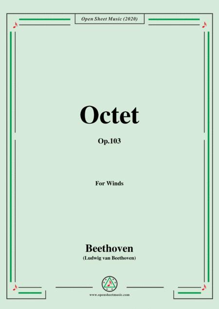 Beethoven Octet In E Flat Major Op 103 For Winds Sheet Music