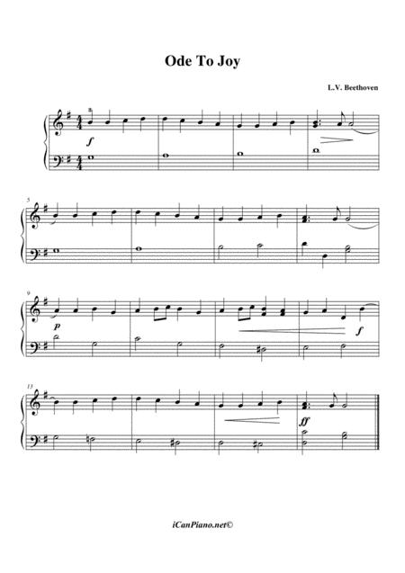 Free Sheet Music Beethoven Ode To Joy