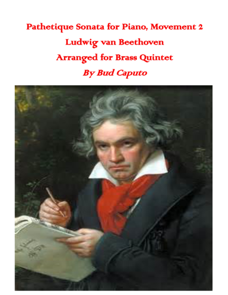 Beethoven Pathetique Sonata Movt 2 Arranged For Brass Quintet Sheet Music