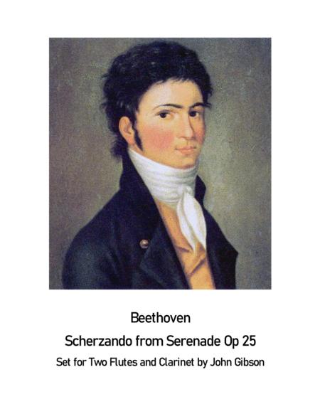 Beethoven Serenade Scherzando Set For 2 Flutes And Clarinet Trio Sheet Music