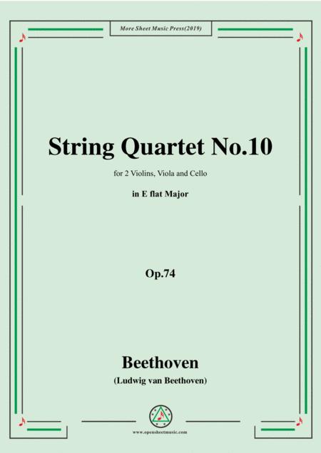 Beethoven String Quartet No 10 In E Flat Major Op 74 Sheet Music