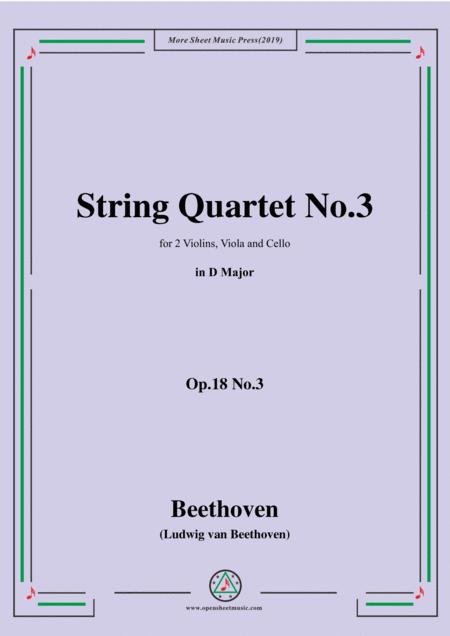 Free Sheet Music Beethoven String Quartet No 3 In D Major Op 18 No 3