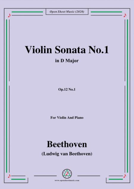 Free Sheet Music Beethoven Violin Sonata No 1 In D Major Op 12 No 1 For Violin And Piano