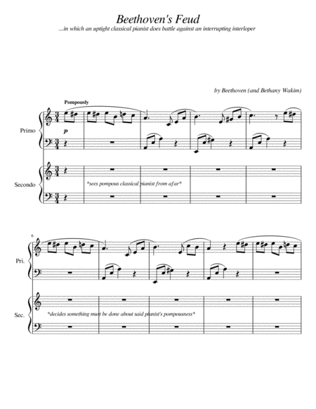 Free Sheet Music Beethovens Feud