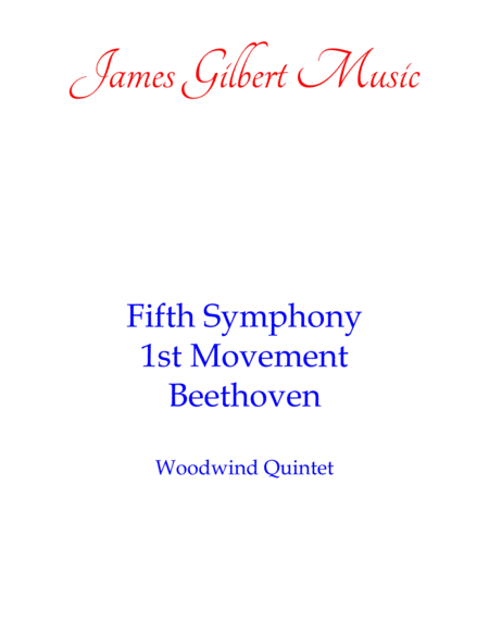 Free Sheet Music Beethovens Fifth Symphony 1st Movement