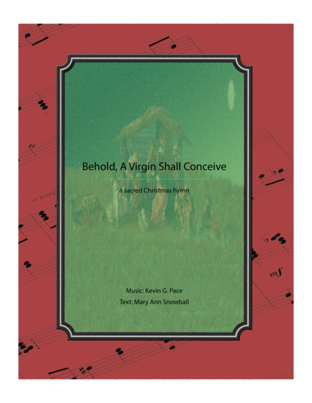 Free Sheet Music Behold A Virgin Shall Conceive A Sacred Christmas Hymn